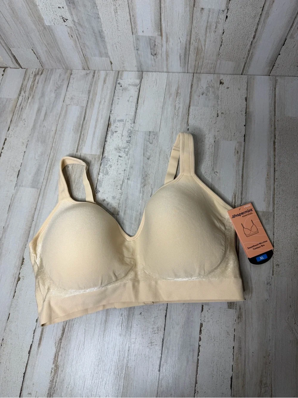 Shapermint Light Beige Wireless Seamless Comfort Bra